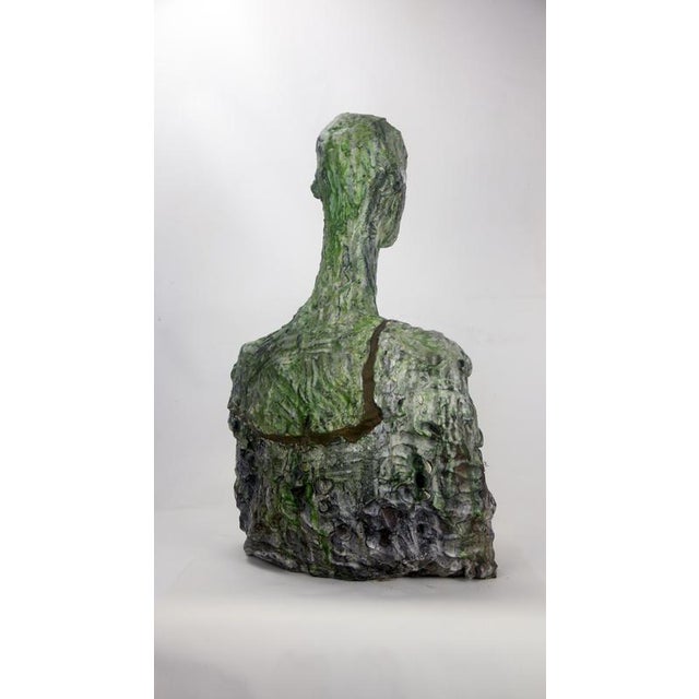 Expresionist Ceramic and Bronze Bust Sculpture by Óscar Aldonza Torres, 2021 For Sale - Image 9 of 18