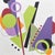 This Must Be The Place by Amy Hutcheson | Paper collage on wood cradle abstract shapes and colors For Sale
