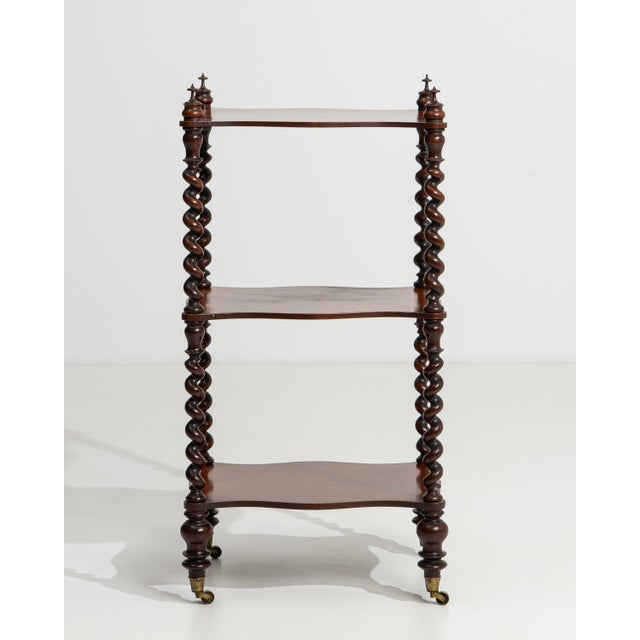 19th Century Victorian Three-Tier Wooden Etagere Shelf For Sale - Image 10 of 14