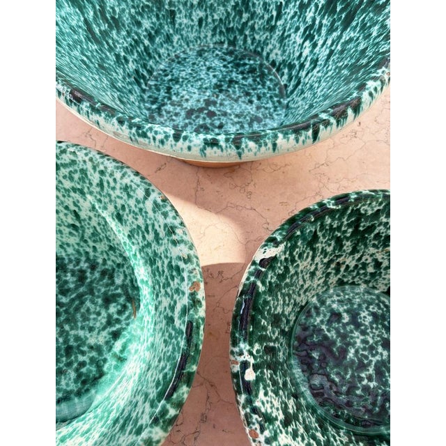 Antique Turquoise Splatter Glaze Passata Bowl For Sale - Image 10 of 15