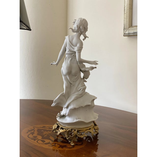 Vintage Italian Biscuit Porcelain & Bronze Figurine by Barbella For Sale - Image 10 of 18