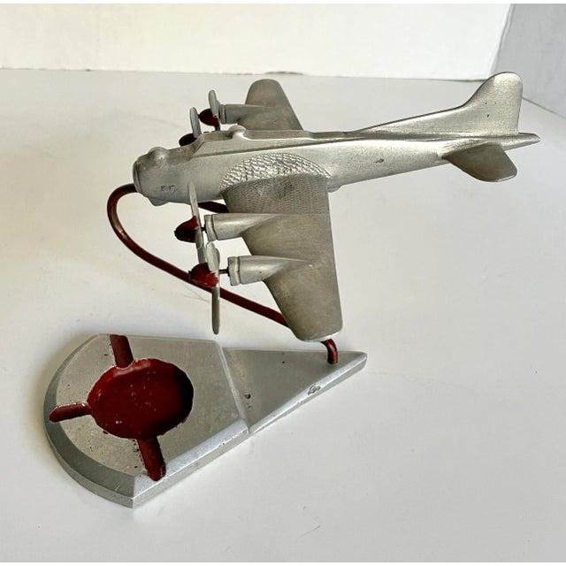 Art Deco Pewter Airplane Ashtray For Sale In Los Angeles - Image 6 of 9