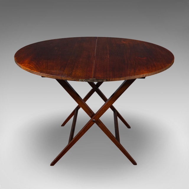 Antique Kitchen Garden Table, English, Folding, Coaching, Occasional, Victorian For Sale - Image 4 of 12