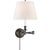 Studio VC for Visual Comfort Signature Candlestick Swing Arm in Bronze with Linen Shade For Sale