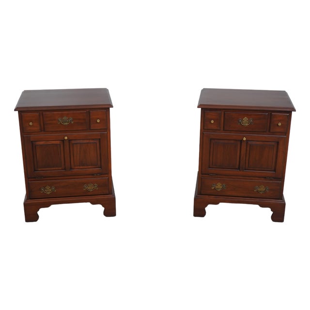 Pair Henkel Harris Cherry McKenzie Nightstands For Sale