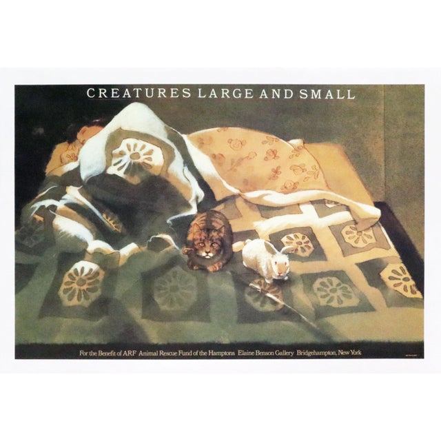 1986 Milton Glaser, Mohawk Graphics Collection Poster, Creatures Large and Small, Elaine Benson Gallery For Sale - Image 4 of 4
