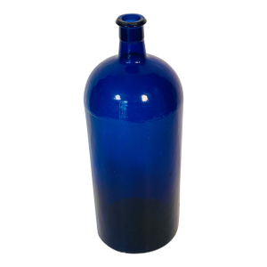 Antique American Cobalt Blue Glass Bottle 14”