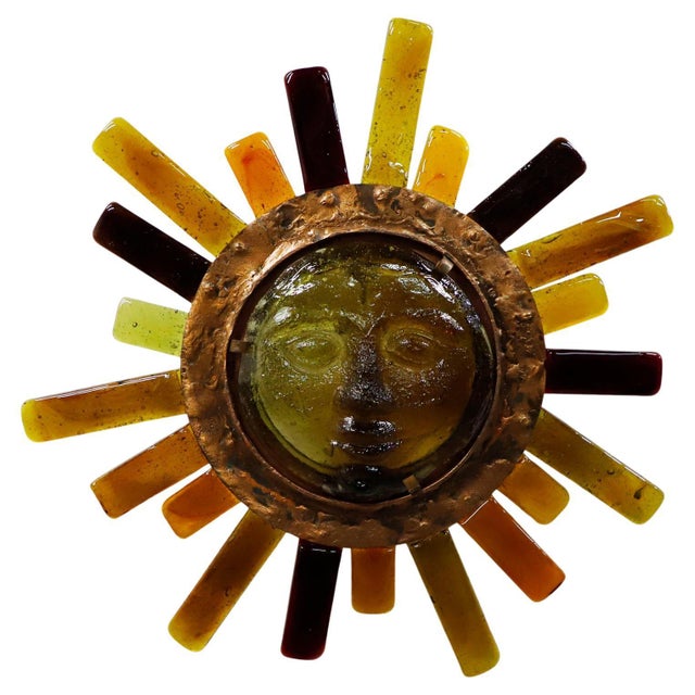 1960s Big Size Brutalist Wall Lamp in Sun Form by Feders For Sale - Image 13 of 17