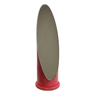 Fuchsia Lipstick Tabletop Mirror, Italy, 1970s For Sale