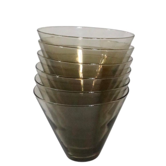 Gray Set of Seven Mid Century Glasses Made in Scandinavia C 1950/60's For Sale - Image 8 of 13