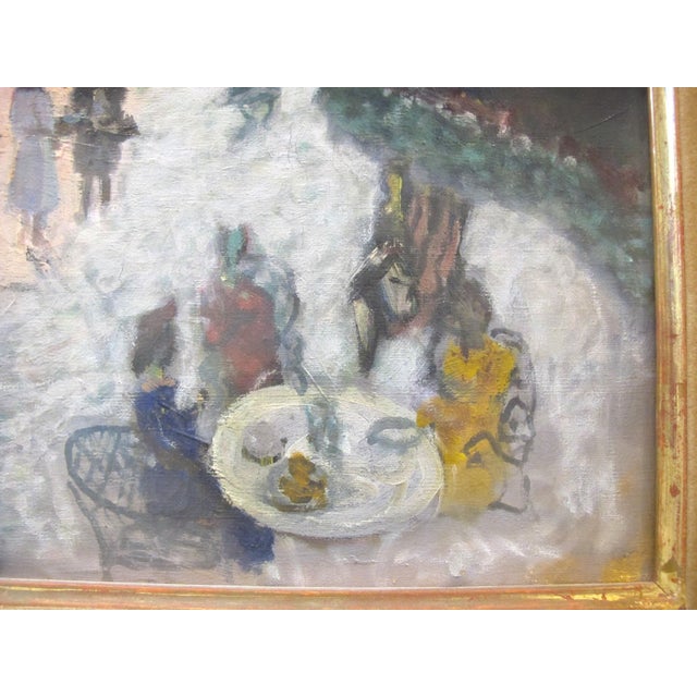 Francis Smith Gilt Framed Figural Garden Signed Oil Painting Jardin For Sale - Image 10 of 10