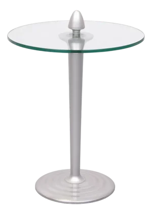 Postmodern Round Glass Side Table, 1980s