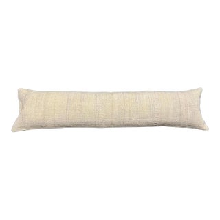 Turkish Hemp Pillow Cushion Natural Beige Cushion Cover 12"x46" For Sale