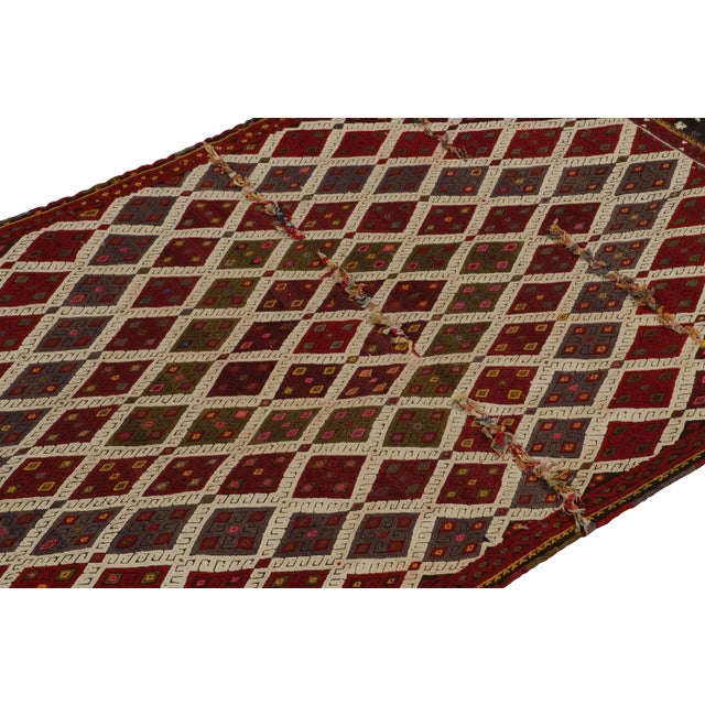 Rug & Kilim 1950s Vintage Tulu Tribal Rug in Multicolor Geometric Pattern For Sale - Image 4 of 7