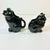 1950s Vintage Americana Boho Chic Majolica Black Cat Cream and Sugar - Set of 2, Halloween. For Sale - Image 9 of 13