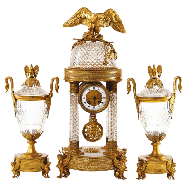 Fireplace Clock Set, Set of 3 For Sale