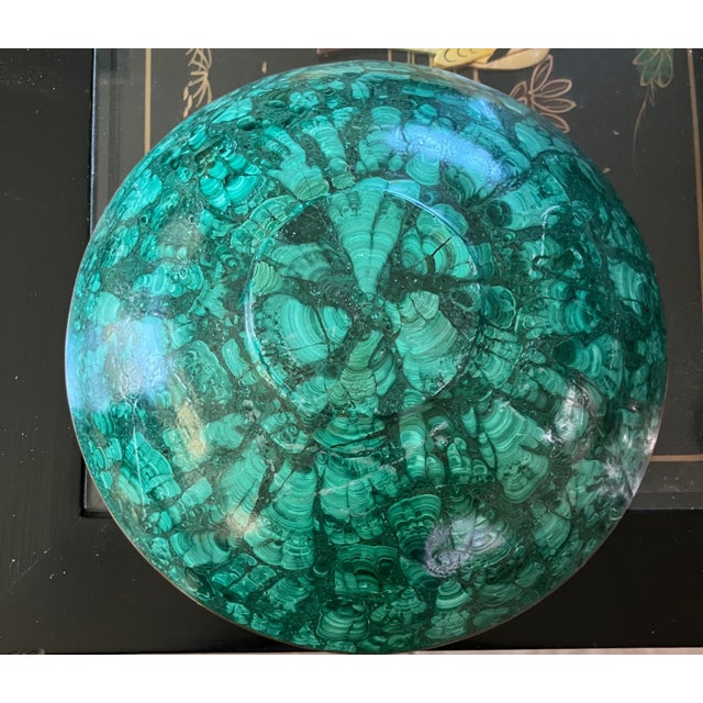 A beautiful malachite decorative bowl will enhance the placement wherever it is displayed. Lovely colors exude from the...