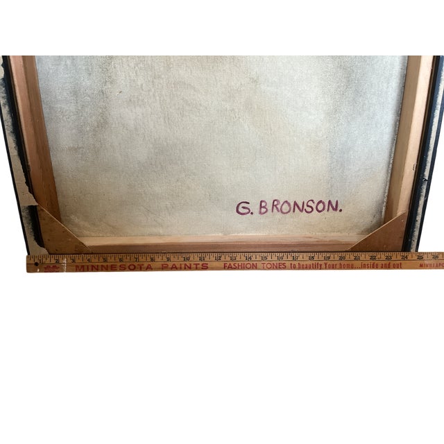 Mid 20th Century Vintage Mid-Century Expressionist Landscape Painting Signed G. Bronson, Framed For Sale In Jacksonville, FL - Image 6 of 10