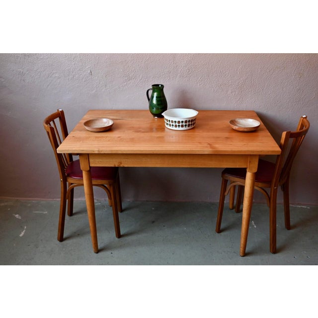 Scandinavian Bistro Table in Light Wood, 1960s For Sale - Image 6 of 17
