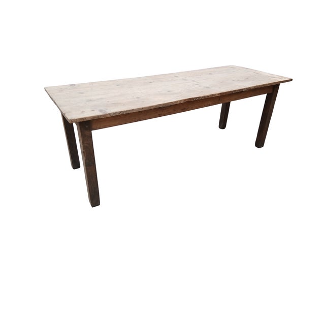 Farmhouse Table in Oak and Fir, 1870s For Sale - Image 4 of 7