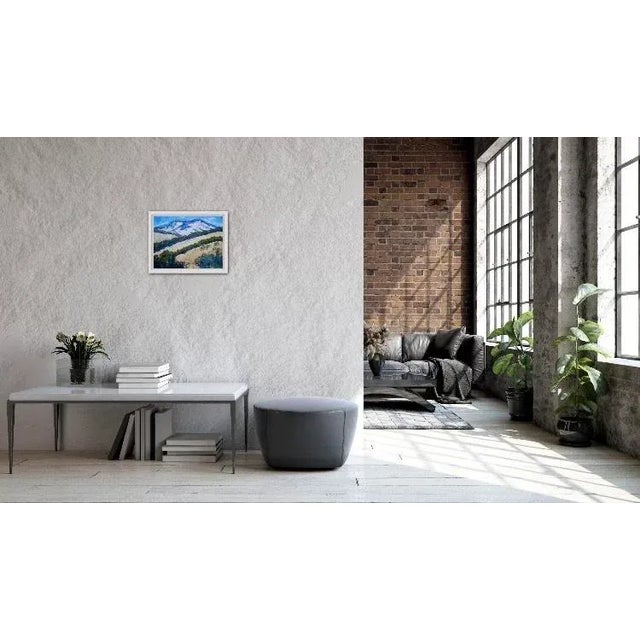 Textile Quiet Places & Journeys — Mt. Diablo, View From Lafayette (Original Impressionist Landscape Oil Painting) For Sale - Image 7 of 7