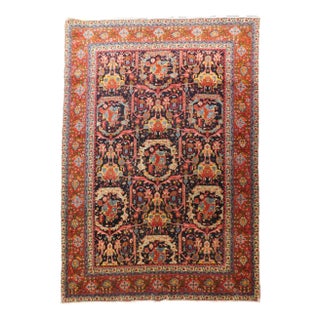 Vintage Persian Floral Rug For Sale