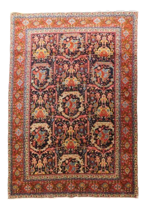 Vintage Persian Floral Rug