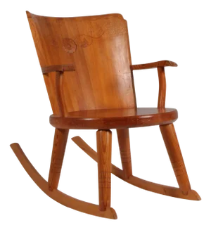 Vintage Swedish Rocking Chair in Pine, 1970s