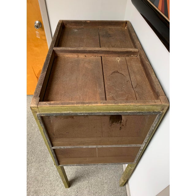 American Early Primitive Pie Safe Kitchen Hutch Wire Screen For Sale - Image 3 of 9