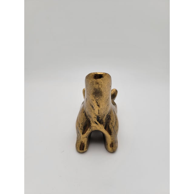 Late 20th Century Vintage Brass Scottish Terrier Pipe Holder Stand For Sale - Image 5 of 8