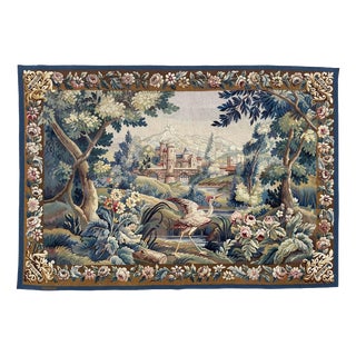 Vintage French Aubusson Tapestry, 1940s For Sale