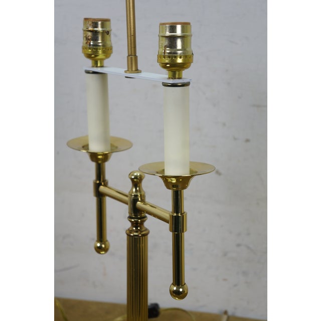 Vintage Robert Abbey Brass French Bouillotte Two Light Banquet Table Lamp For Sale - Image 6 of 15