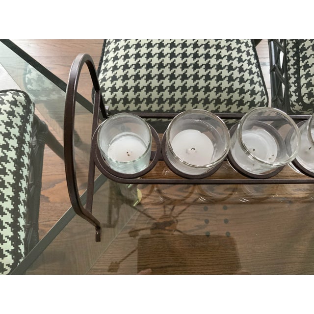 Vintage Metal 12 Tea Light Candle Holder For Sale - Image 4 of 9