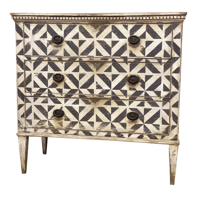 Antique English Painted Chest of Drawers/Dresser For Sale