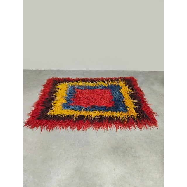 1960s Vintage Turkish Tulu Rug, 1960s For Sale - Image 5 of 6