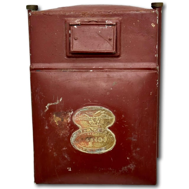 Rare Antique Mid 1850s Boston Massachusetts Home Lighting Natural Gas Meter Now for Unique Decorator Item For Sale - Image 9 of 18