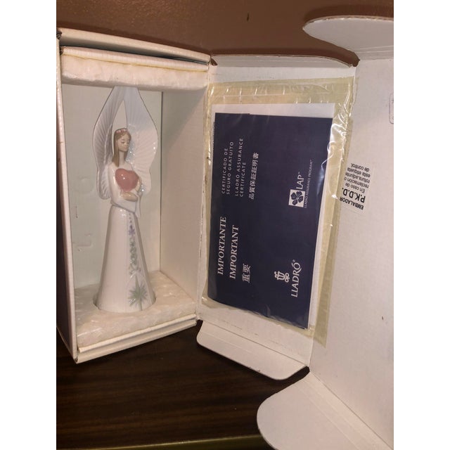 Ceramic Vintage Spanish Lladró "Sounds of Love" Porcelain Angel Bell Figurine (#06474) – In Original Box For Sale - Image 7 of 11