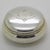 Vintage Italian Handmade Genuine Silver Pill Snuff Trinket Round Chiseled Box For Sale - Image 4 of 10