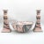 1980s Hfp Macau Hand Painted Console Set Bowl and Pair of Candlesticks in Pastel Colors- 3 Pieces For Sale - Image 4 of 12