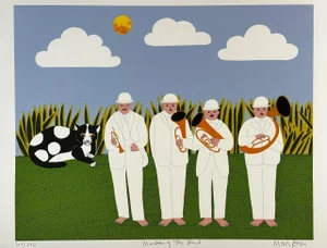 1980s Mark Sabin Members of the Band Hand Signed & Numbered Art