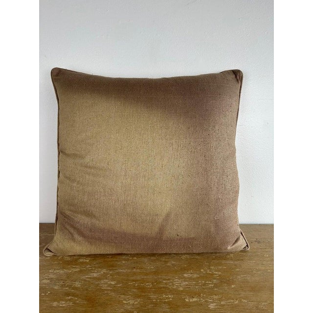 Textile French Printed Linen Floral Pillow For Sale - Image 7 of 8