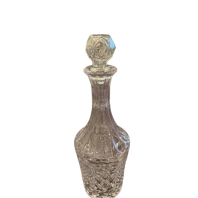 Vintage Cut Crystal Liquor Decanters With Stoppers - Set of 5 For Sale - Image 4 of 11