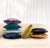 The Macaron, Fringed Velvet Circle Pillow, Agean Green For Sale - Image 4 of 6