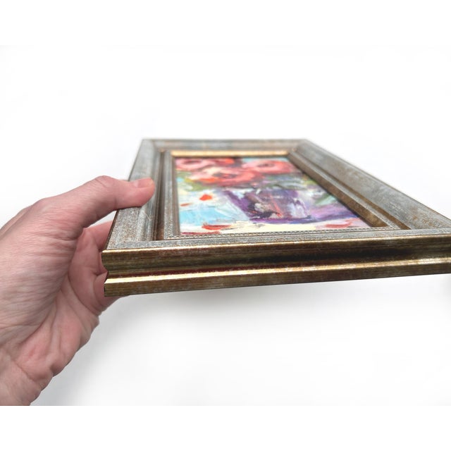Framed Original Red Roses Floral Painting Wall Decor by Valeriya Serova For Sale - Image 4 of 9