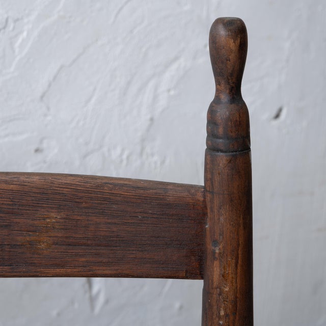 Wood American Ladder Back Chair, c.1800 For Sale - Image 7 of 12