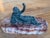 19th Century French Bronze Reclining Figure With Grapes on Banded Stone Base For Sale - Image 6 of 7