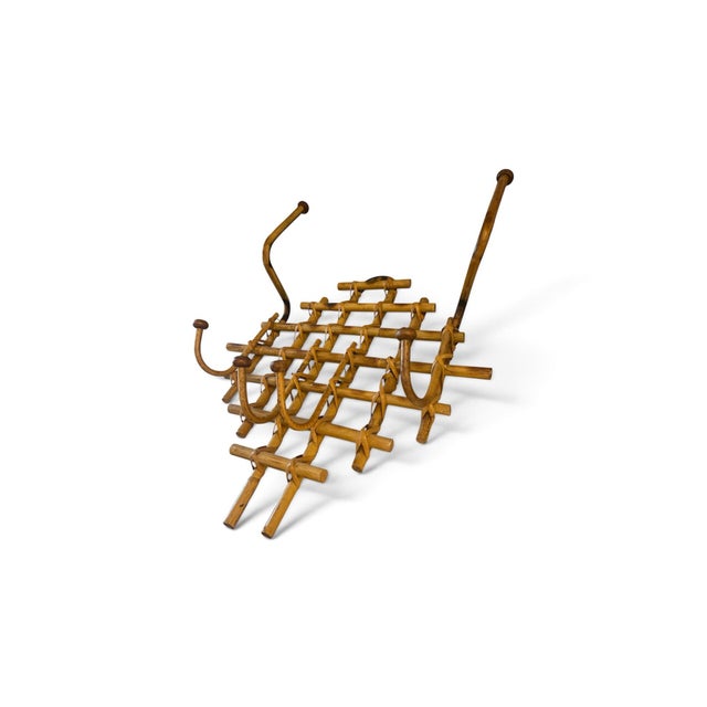 Chic wall mount tortoise bamboo rack with 6 hooks . I have a darker one available