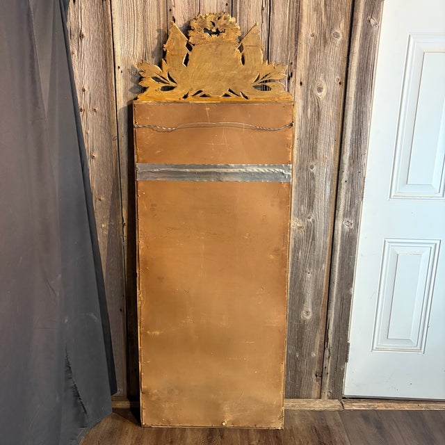 Antique French Neoclassical Giltwood Tall Pier Mirror For Sale In Portland, ME - Image 6 of 6