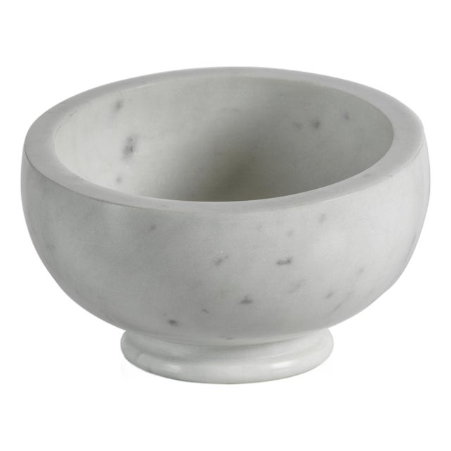 Fulham Tilted Marble Condiment Bowl For Sale