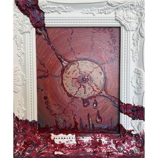 Serg Graff "Mystic Eye" Original Abstract Painting Framed Surreal Vision Art Coa For Sale